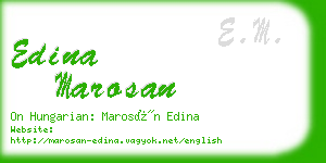 edina marosan business card